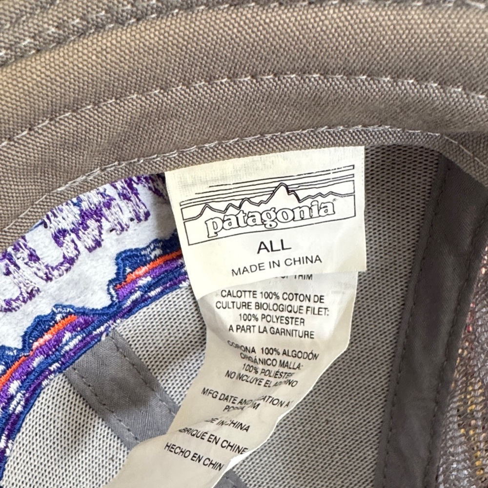 Patagonia Black Cap with Purple & Blue Embroidered Logo - Picture 2 of 5